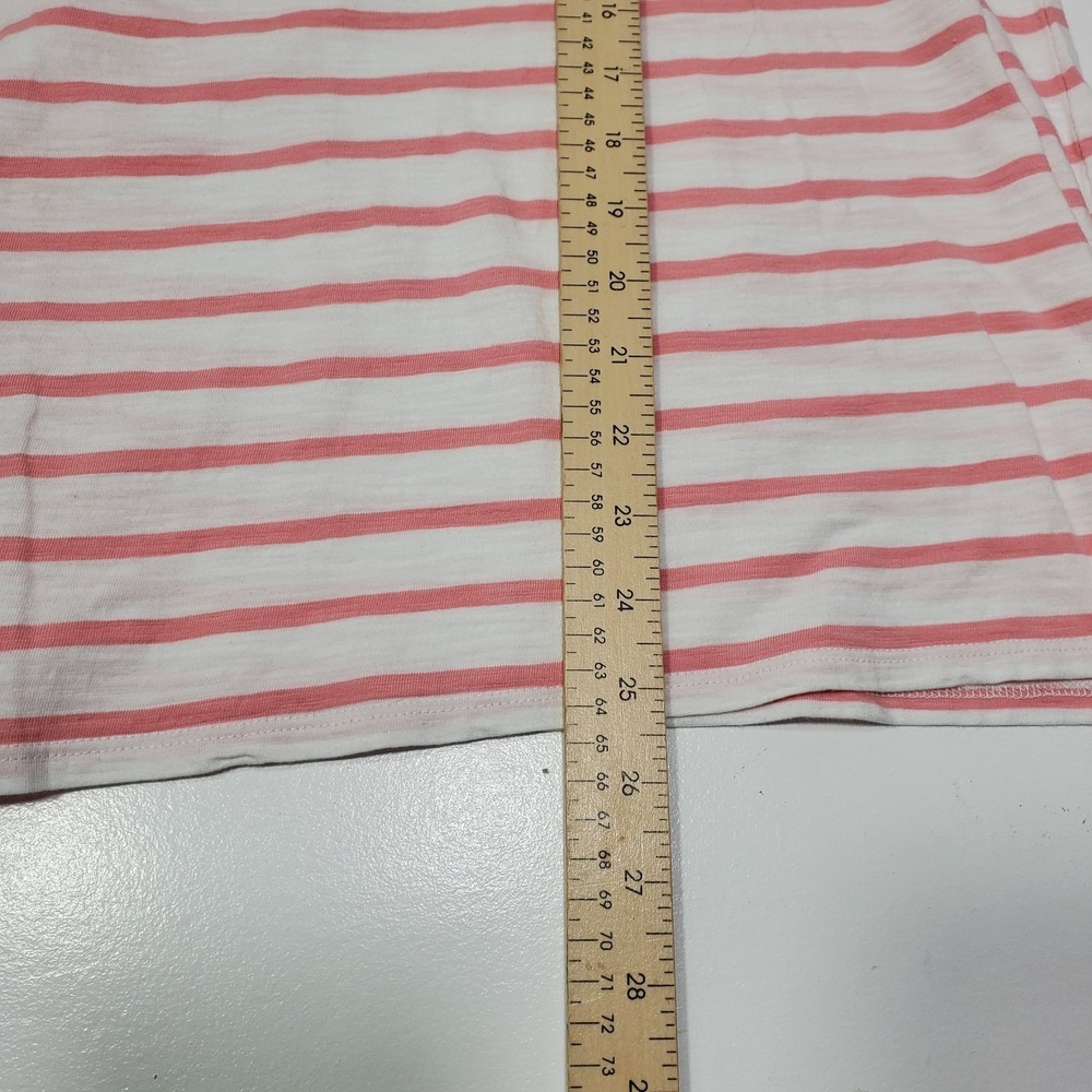 Talbots Top Womens XL Pink Top 3/4 Sleeve Striped Casual Basic Blouse Lovely - Picture 9 of 9